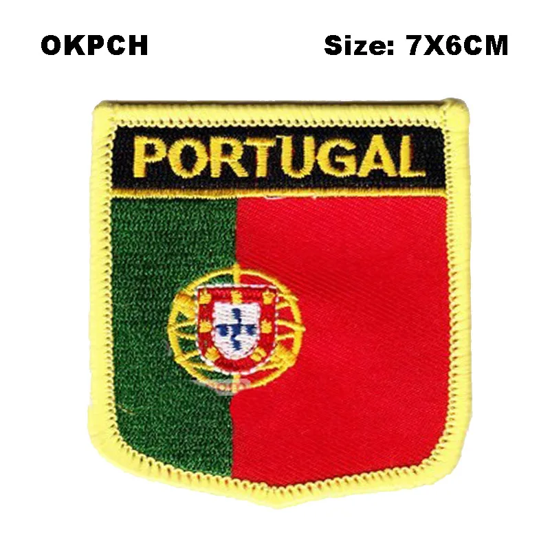 Portugal Shield Shape Iron-on Flag Patch Embroidered Saw on Badges Patches for Clothing PT0146-S
Portugal Shield Shape Iron-on Flag Patch Embroidered Saw on Badges Patches for Clothing PT0146-S