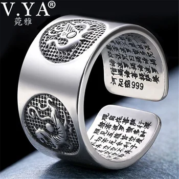 V.YA Real Real Thai Silver China Four Mythical Animals Ring For Men 999 Sterling Silver Free Size Rings Bless Lucky Block Evil
V.YA Real Real Thai Silver China Four Mythical Animals Ring For Men 999 Sterling Silver Free Size Rings Bless Lucky Block Evil