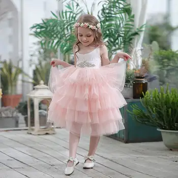 2020 Spring Summer New Girls Princess Dress Adjustable Straps Mid Calf Tulle Wedding Party Dress Children Clothing E15176
2020 Spring Summer New Girls Princess Dress Adjustable Straps Mid Calf Tulle Wedding Party Dress Children Clothing E15176