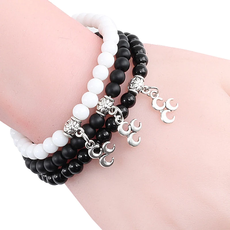 Women's Beaded Bracelets Fashion Natural Stone Bangles Charm Romantic Silver Moon Pendant Friend Couple's Popular Jewelry Gifts
Women's Beaded Bracelets Fashion Natural Stone Bangles Charm Romantic Silver Moon Pendant Friend Couple's Popular Jewelry Gifts
