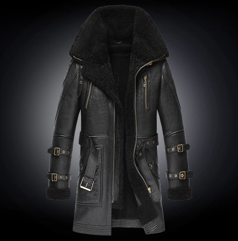 2018 winter men's fashion lamb sheep fur sheepskin leather surface shearling wool lining middle long biker jacket coat
2018 winter men's fashion lamb sheep fur sheepskin leather surface shearling wool lining middle long biker jacket coat