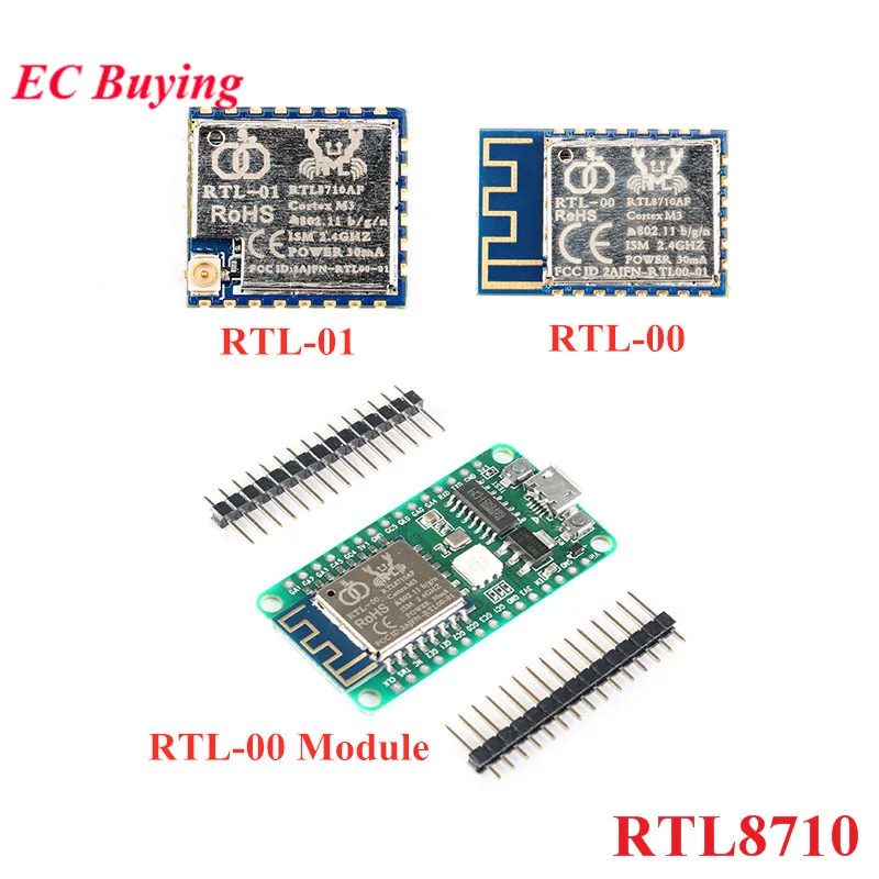RTL8710 Wireless Module WiFi Transceiver Module Test Development Board Transmitter Receiver RTL-00 RTL-01 Built-in Antenna
RTL8710 Wireless Module WiFi Transceiver Module Test Development Board Transmitter Receiver RTL-00 RTL-01 Built-in Antenna