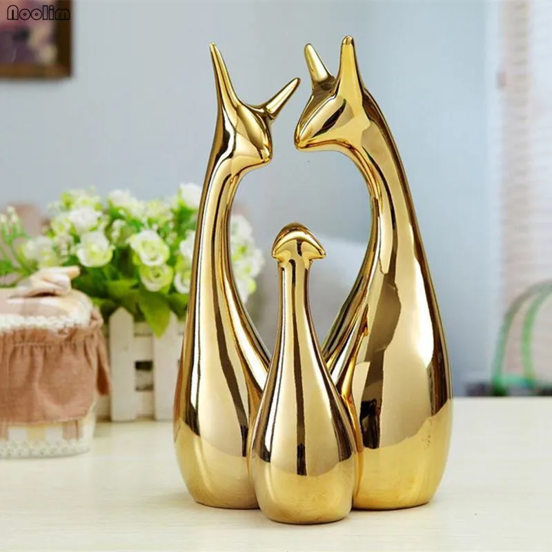 3Pcs/set Modern Deer Crafts Minimalist Living Room Decor Home Furnishing Gold Silver Ceramic Creative TV Cabinet Decoration
3Pcs/set Modern Deer Crafts Minimalist Living Room Decor Home Furnishing Gold Silver Ceramic Creative TV Cabinet Decoration