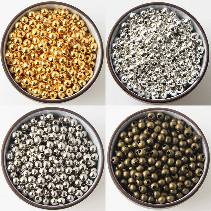 Gold/Silver/Bronze/Silver Tone Metal Beads Smooth Ball Spacer Beads For Jewelry Making 2/2.5/3/4/5/6/8/10mm Jewelry Findings Diy
Gold/Silver/Bronze/Silver Tone Metal Beads Smooth Ball Spacer Beads For Jewelry Making 2/2.5/3/4/5/6/8/10mm Jewelry Findings Diy