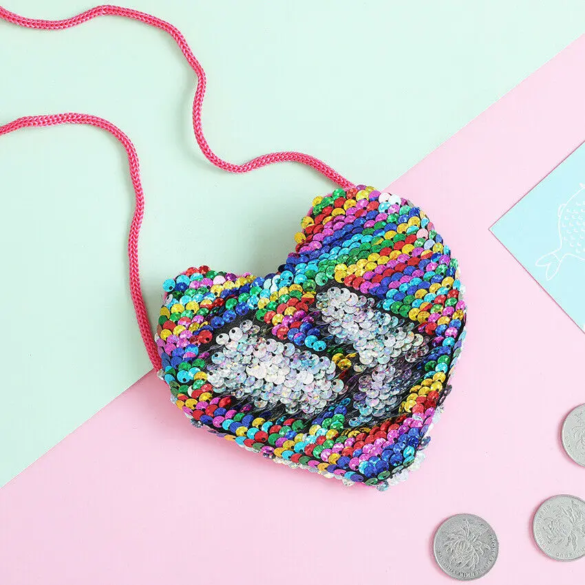 Sequins Loving Heart Kids Shoulder Coin Bag Baby Girls Mini Messenger Bag Cartoon Boys Small Coin Purse Children Wallet
Sequins Loving Heart Kids Shoulder Coin Bag Baby Girls Mini Messenger Bag Cartoon Boys Small Coin Purse Children Wallet