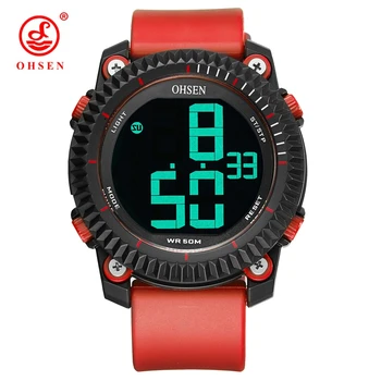NEW OHSEN Digital Military Sports Watches Men Alarm 50M Waterproof LED Light Shock Red Fashion Wristwatches Relogio Masculino
NEW OHSEN Digital Military Sports Watches Men Alarm 50M Waterproof LED Light Shock Red Fashion Wristwatches Relogio Masculino
