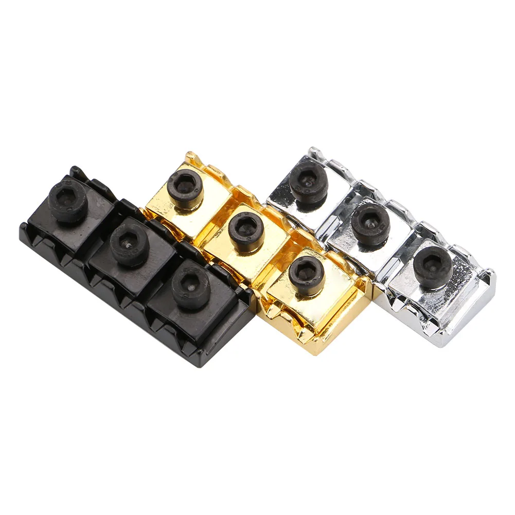 

1Pcs Metal Black/Silver/Gold Guitar Locking Nut String Lock for Style Guitar With Allen Wrench Guitars Accessories