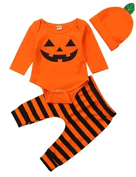 Oklady Halloween Pumpkin Costumes Baby Boy Girl Infant Romper Top Clothes+Pant+ Hat 3pc Outfit Set
Oklady Halloween Pumpkin Costumes Baby Boy Girl Infant Romper Top Clothes+Pant+ Hat 3pc Outfit Set