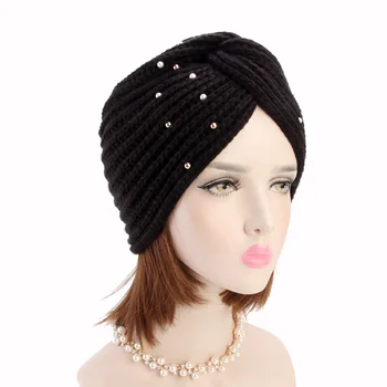 New luxury Women's Winter Warm beaded knit Turban Cross Twist Arab Hair Wrap Beanie for ladies India Style cap hair Accessories
New luxury Women's Winter Warm beaded knit Turban Cross Twist Arab Hair Wrap Beanie for ladies India Style cap hair Accessories