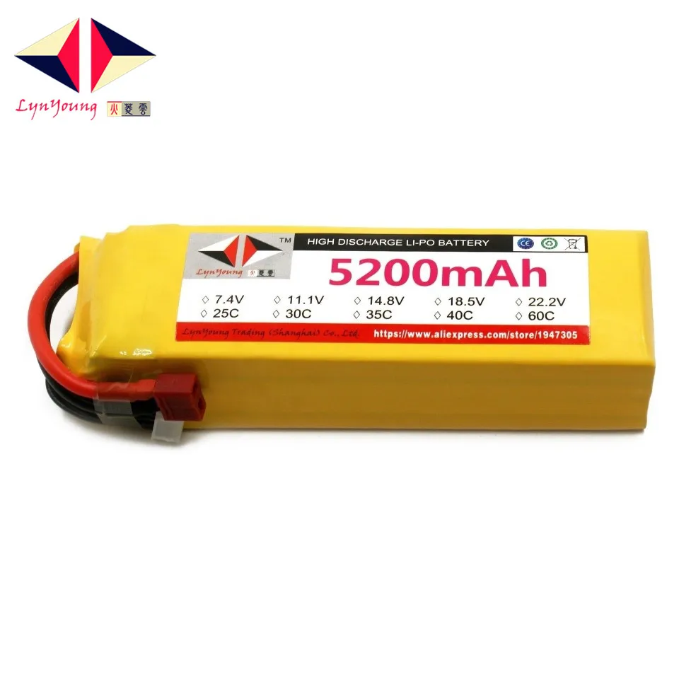 LYNYOUNG RC Lipo 5S Battery 18.5V 5200mAh 60C Max 120C For FPV Helicopter Car Boat drone Quadcopter
LYNYOUNG RC Lipo 5S Battery 18.5V 5200mAh 60C Max 120C For FPV Helicopter Car Boat drone Quadcopter