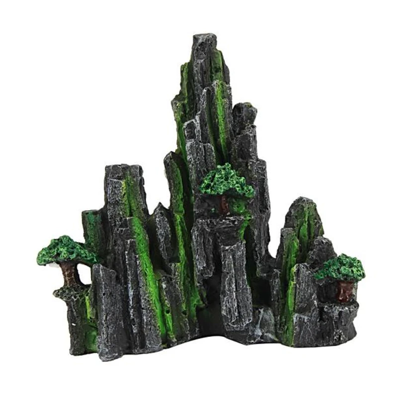 New Cartoon resin castle aquariums castle decoration aquarium mountain hot sale on Decorative Rocks Ornaments #4D27 (7)