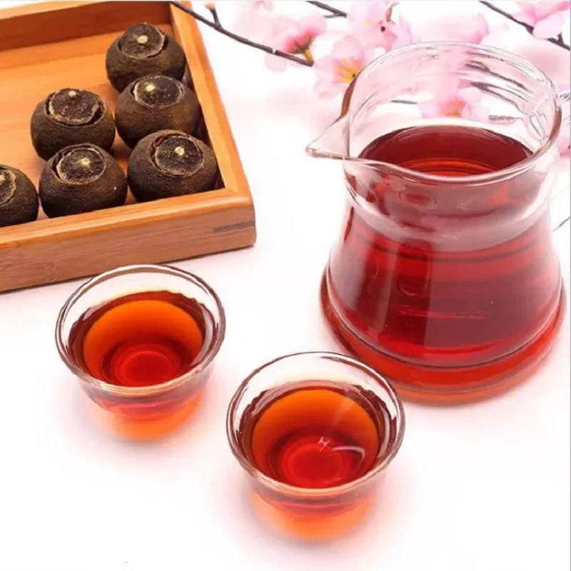 

1pc/2pc Natural Plant Tangerine Tea Bag Chinese Qinggan Pu'er Tea Xinhui Super Green Mandarin Dark Tea