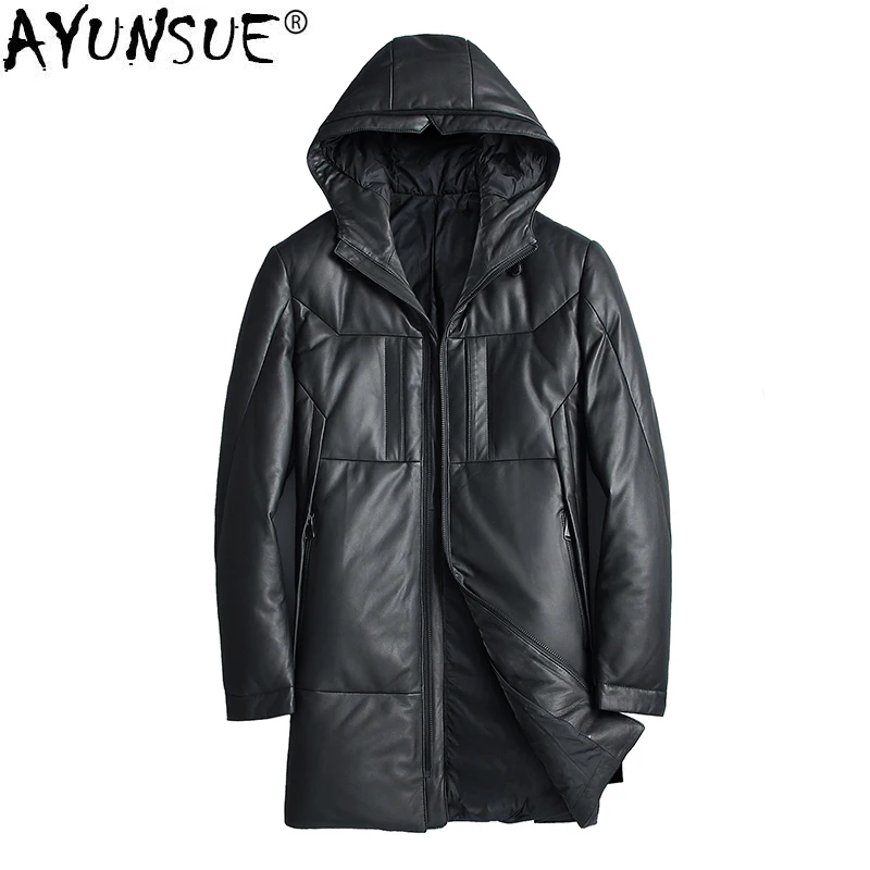 AYUNSUE Genuine Leather Jacket Men Winter Sheepskin Coat Men's Down Jacket Long Hooded Jackets Chaqueta Cuero Hombre 218C KJ1286
AYUNSUE Genuine Leather Jacket Men Winter Sheepskin Coat Men's Down Jacket Long Hooded Jackets Chaqueta Cuero Hombre 218C KJ1286