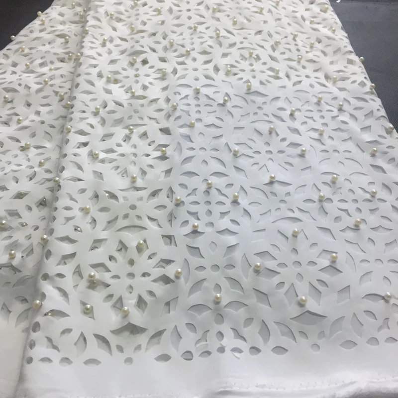 African Lace Fabric High Quality White Wedding Dress Lace fabrics New Arrival Design Plain color Laser Cut Lace Fabric F4-1345
African Lace Fabric High Quality White Wedding Dress Lace fabrics New Arrival Design Plain color Laser Cut Lace Fabric F4-1345