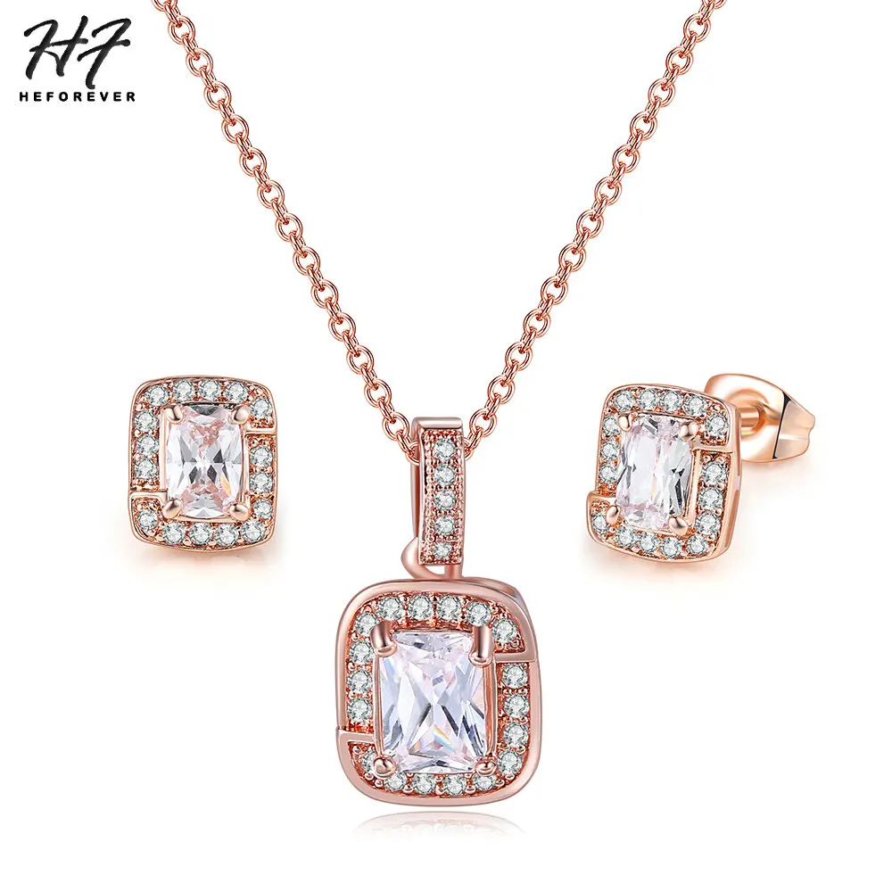Trendy Jewelry Set For Women Geometric Crystal AAA+CZ Rose White Gold Color Earring Necklace Set Fashion S418 S419
Trendy Jewelry Set For Women Geometric Crystal AAA+CZ Rose White Gold Color Earring Necklace Set Fashion S418 S419