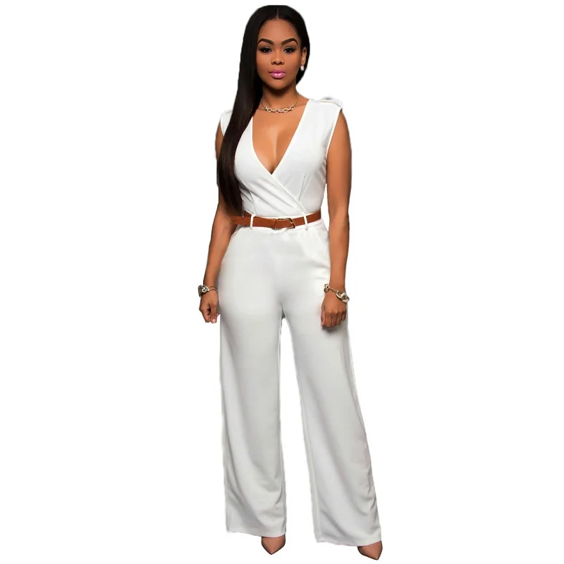 2019 Bodysuit Sexy Bodycon Boho Jumpsuit Orange Romper Long Sleeve Women V Neck Jumpsuits Elegant Full Length Harajuku Overalls | Женская