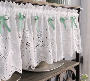 Decorative Kitchen Curtain White Cotton Embroidered Butterfly Bow half Cafe Curtain for Kitchen Living room Home Decoration AA44
Decorative Kitchen Curtain White Cotton Embroidered Butterfly Bow half Cafe Curtain for Kitchen Living room Home Decoration AA44