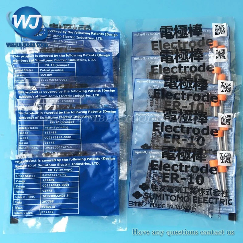 10PCS/lot original Sumitomo T39 Electrodes T81C T-600c T-400s ER-10 T71c type-81C TYPE-71 Fiber Optic Fusion Splicer Electrode
10PCS/lot original Sumitomo T39 Electrodes T81C T-600c T-400s ER-10 T71c type-81C TYPE-71 Fiber Optic Fusion Splicer Electrode