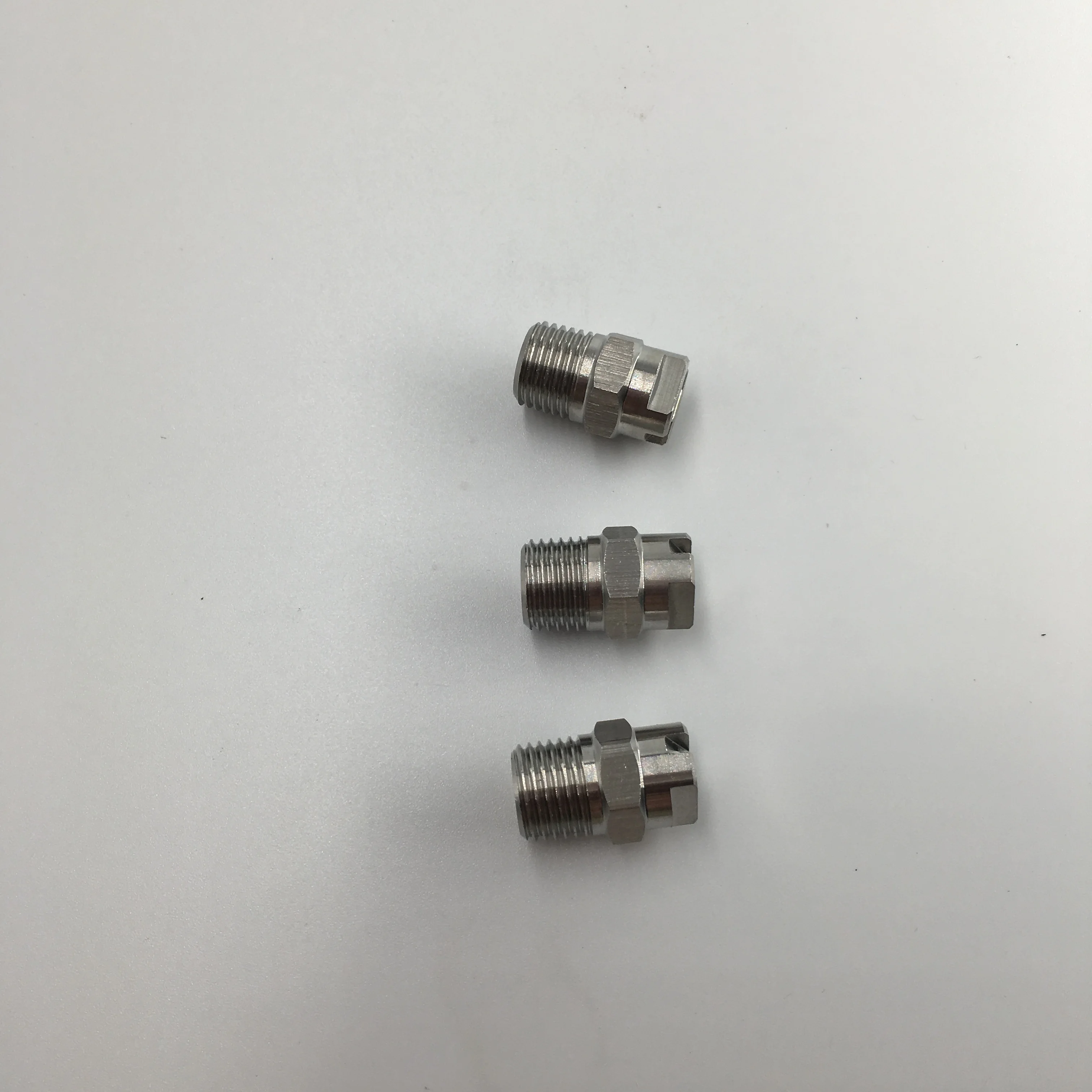 1/8" 1'4" 3/8" 1/2" Good Quality Stainless steel water flat fan Vee Jet spray nozzle,water nozzle spray
1/8" 1'4" 3/8" 1/2" Good Quality Stainless steel water flat fan Vee Jet spray nozzle,water nozzle spray