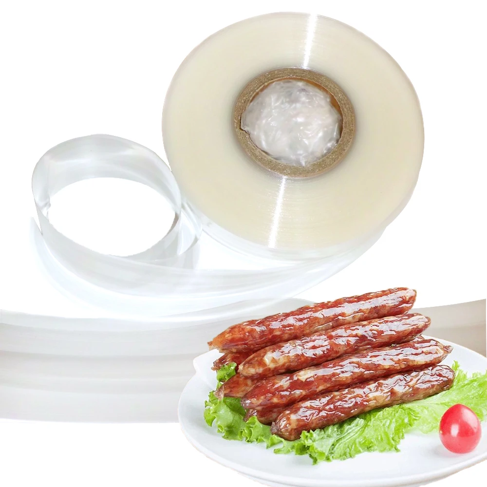 

8PC Food Grade Casings for Sausage Salami Length:50cm Wide50mm Shell for Sausage Maker Machine Hot Dog Plastic Casing Inedible