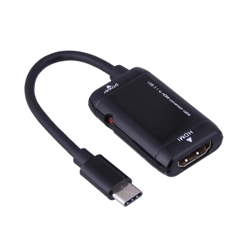 Универсальный Кабель-адаптер USB3.1 Type C (MHL) к HDMI 1080P Переходник для мобильных