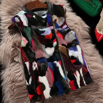 Color Block Elegant Real Mink Fur Waistcoats Women Fashion Zipper Natural Fur Vests 2018 Autumn Winter New Collection
Color Block Elegant Real Mink Fur Waistcoats Women Fashion Zipper Natural Fur Vests 2018 Autumn Winter New Collection