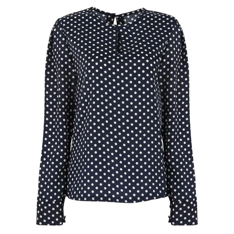 Women Casual Round Neck Long Sleeve Blouses Summer Chiffon Polka Dots Shirt Tops S4
Women Casual Round Neck Long Sleeve Blouses Summer Chiffon Polka Dots Shirt Tops S4