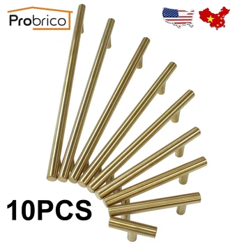 Probrico 10 PCS Stainless Steel Gold Diameter 12mm Hole Center 50mm~256mm Kitchen Cabinet Door Knob Furniture Drawer Handle Pull
Probrico 10 PCS Stainless Steel Gold Diameter 12mm Hole Center 50mm~256mm Kitchen Cabinet Door Knob Furniture Drawer Handle Pull