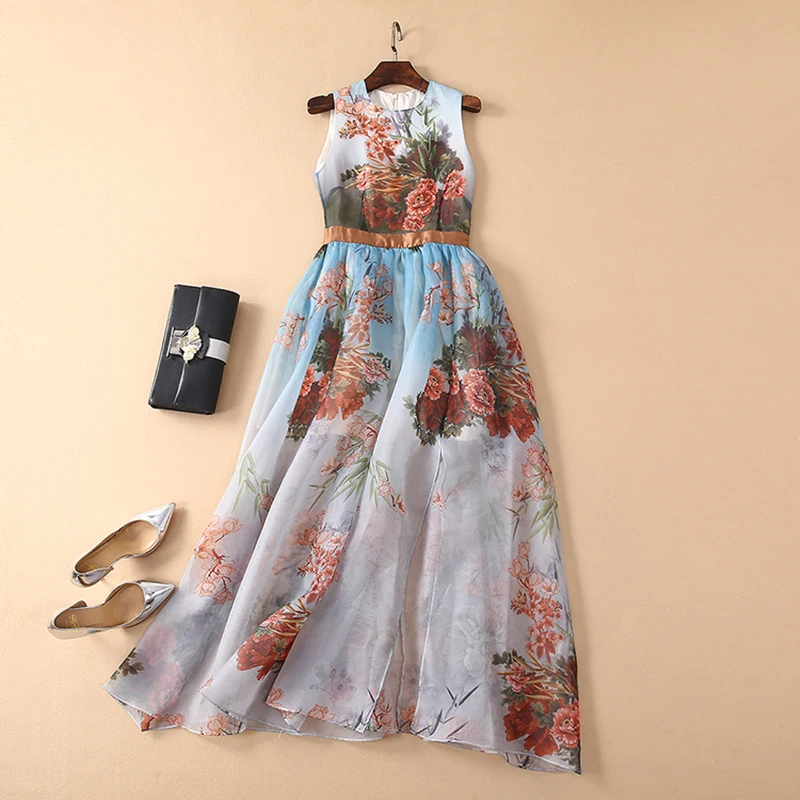 HIGH QUALITY New Fashion 2019 Designer Runway Dress Women's Sleeveless Floral Print Long Dress
HIGH QUALITY New Fashion 2019 Designer Runway Dress Women's Sleeveless Floral Print Long Dress