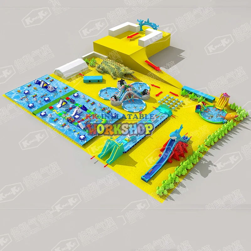 The new land inflatable water park