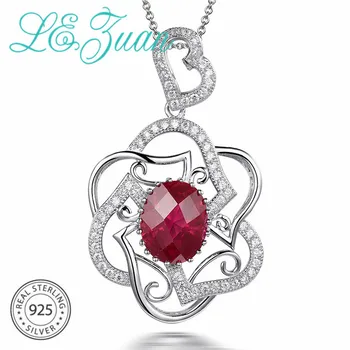 L&zuan S925 Sterling Silver Necklace With 3.62ct Red Stone Luxury Ruby Pendant Fine Jewelry For Women Gemstone Jewelry Gift
L&zuan S925 Sterling Silver Necklace With 3.62ct Red Stone Luxury Ruby Pendant Fine Jewelry For Women Gemstone Jewelry Gift