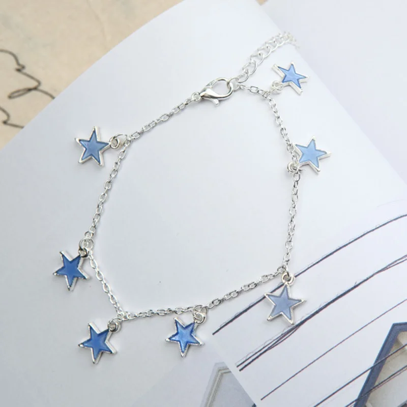 Girls Gift Blue Five-pointed Star Tassel Fluorescent Anklet For Valentine's Day Foot Chain
Girls Gift Blue Five-pointed Star Tassel Fluorescent Anklet For Valentine's Day Foot Chain