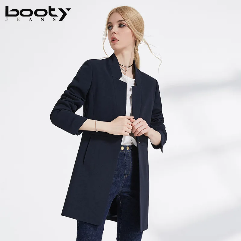 spring 2020 New European High-end Women's Clothing Long Design Slim Navy Blue Formal Blazers Female Tops
spring 2020 New European High-end Women's Clothing Long Design Slim Navy Blue Formal Blazers Female Tops