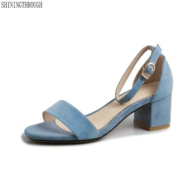Real suede leather women sandals ankle strap 5cm high heels summer shoes ankle strap dress party shoes woman
Real suede leather women sandals ankle strap 5cm high heels summer shoes ankle strap dress party shoes woman