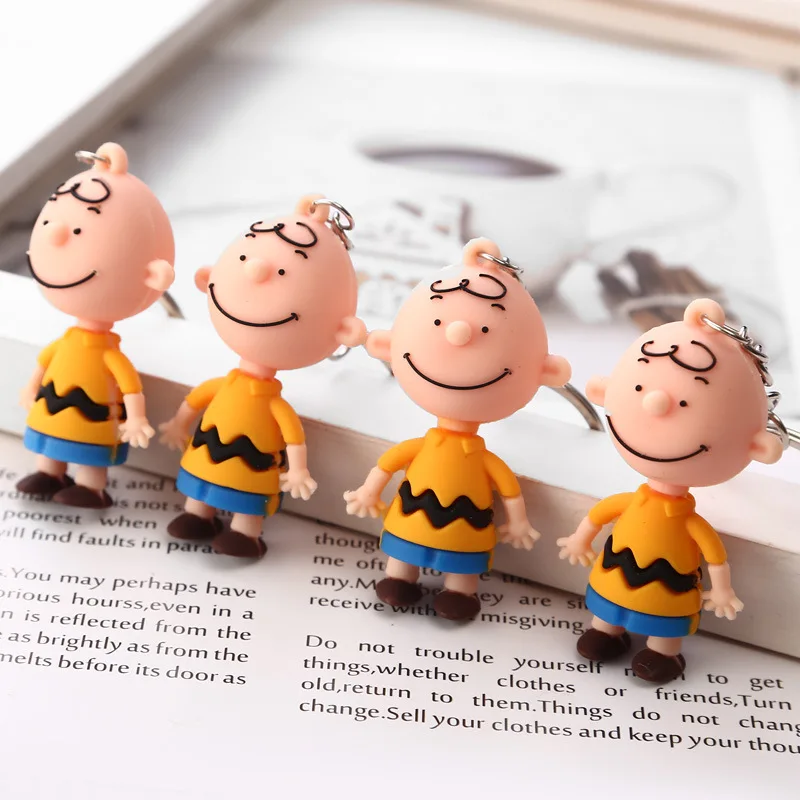 Новинка 2019 милый мультяшный брелок для дам Charlie Brown креативная Автомобильная