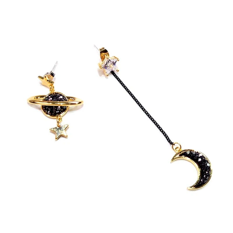 New Design Asymmetric Earrings For Women Trendy Bijoux Rhinestone Moon Star Planet Pendientes Hot Christmas Gifts
New Design Asymmetric Earrings For Women Trendy Bijoux Rhinestone Moon Star Planet Pendientes Hot Christmas Gifts