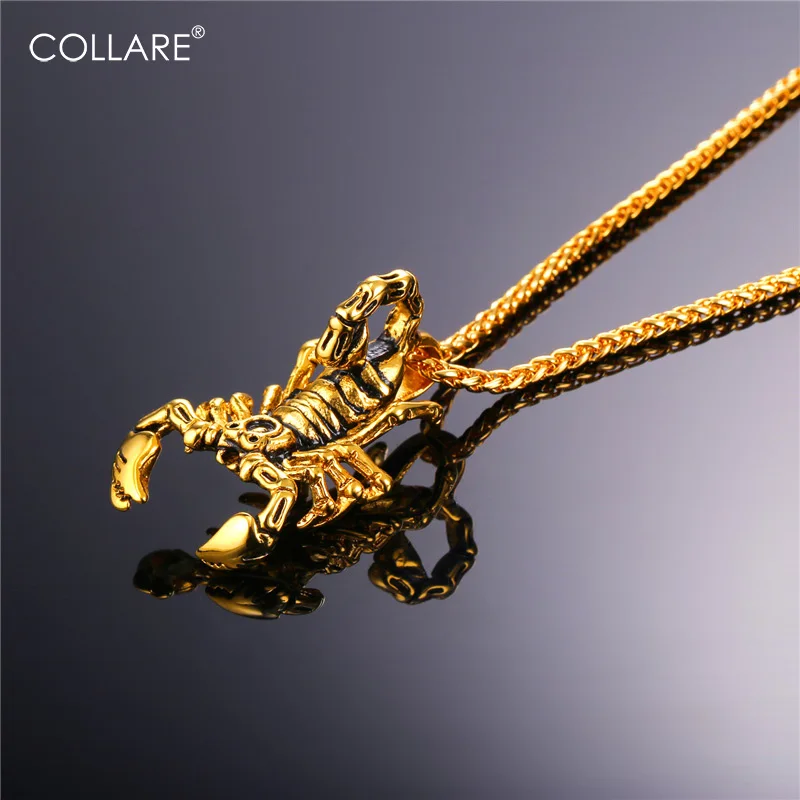 Collare Vintage Anime Pendant Gold Color Stainless Steel Wholesale Hippie Punk Rock Men Jewelry Retro Scorpion Necklace P163
Collare Vintage Anime Pendant Gold Color Stainless Steel Wholesale Hippie Punk Rock Men Jewelry Retro Scorpion Necklace P163