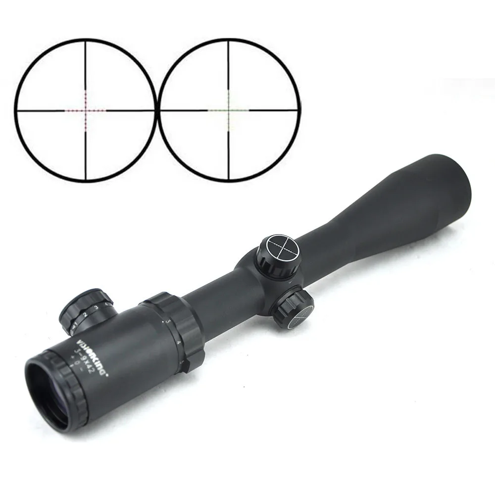 Visionking 3 9x42FL Riflescope с 11 мм креплением кольца длинный Диапазон. 223. 308 охотничий