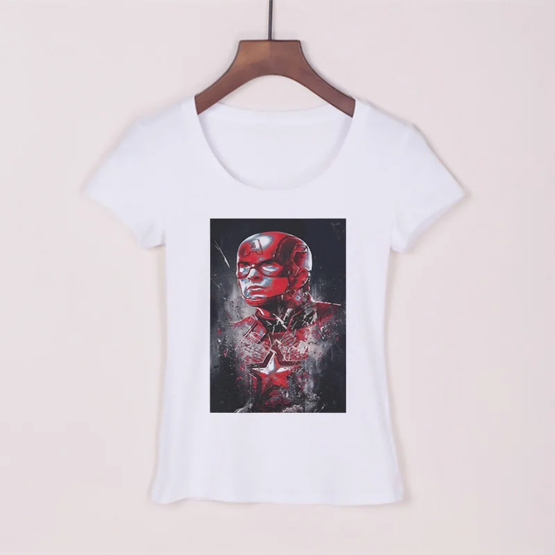 T-Shirt Women Clothes 2019 Captain America Endgame Tops Aesthetic Harajuku Gothic Tumblr Vintage korean Style T Shirt Femme | Женская
