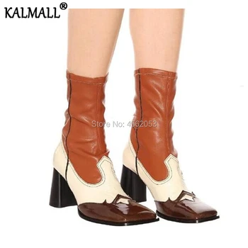KALMALL Patchwork Leather Ankle Boots Slip On Women Stretchy Vintage Shoes Square Toe Artful Curved Heel Classic Cowboy Boots
KALMALL Patchwork Leather Ankle Boots Slip On Women Stretchy Vintage Shoes Square Toe Artful Curved Heel Classic Cowboy Boots