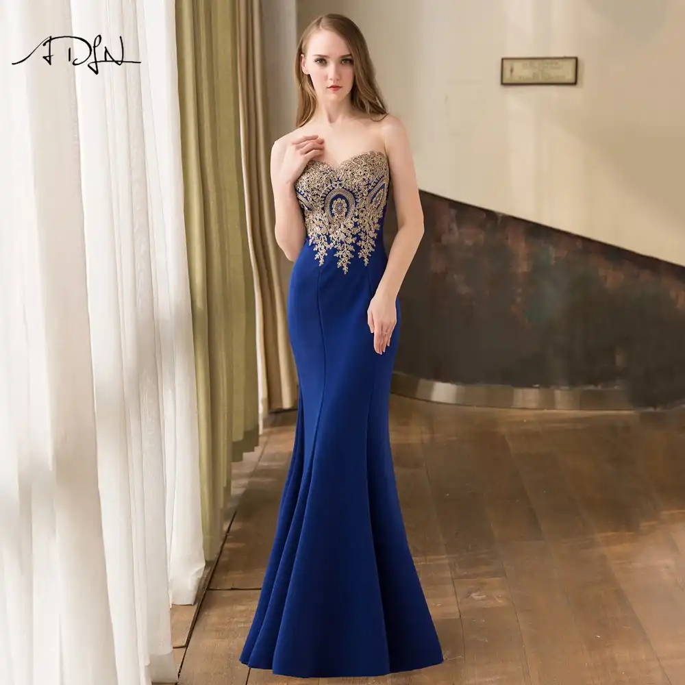 Синее Платье С Открытой Спиной