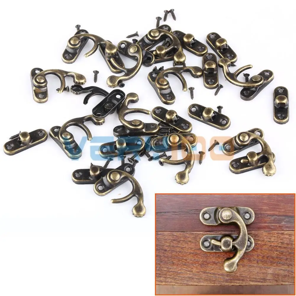 12pcs Antique Decorative Jewelry Gift Wine Wooden Box Hasp Latch Hook With Screws
12pcs Antique Decorative Jewelry Gift Wine Wooden Box Hasp Latch Hook With Screws
