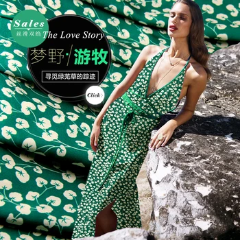 Green Floral 100% Pure Silk Crepe De Chine Fabric Crafts Sewing Fabrics Dress Material Dream Wild Nomadic
Green Floral 100% Pure Silk Crepe De Chine Fabric Crafts Sewing Fabrics Dress Material Dream Wild Nomadic