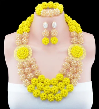 2016 Hot Sale yellow champagne african beads necklace set nigerian wedding african beads jewelry set Free shipping10053
2016 Hot Sale yellow champagne african beads necklace set nigerian wedding african beads jewelry set Free shipping10053