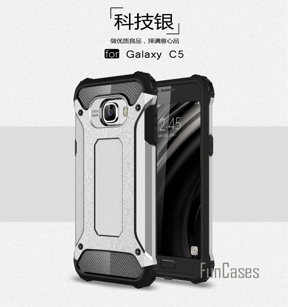 Anti-Shock Armor Case for Samsung Galaxy C5 Case Armor Silicone Hybrid Hard PC Case for Samsung C5 Cover C500 C5000 SM-C5000
Anti-Shock Armor Case for Samsung Galaxy C5 Case Armor Silicone Hybrid Hard PC Case for Samsung C5 Cover C500 C5000 SM-C5000