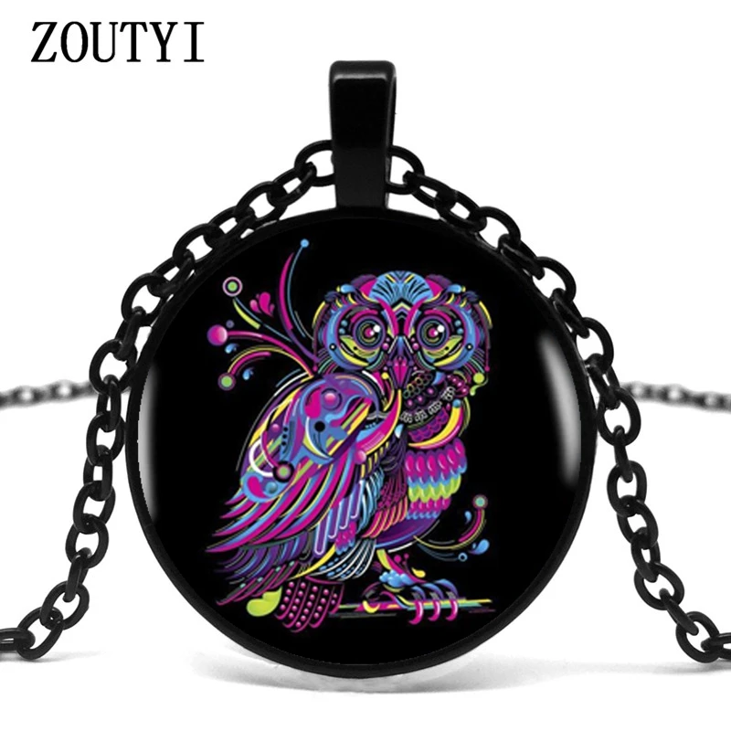 2018/ colorful owl pendant necklace silver necklace women's dress accessories crafts jewelry glass dome necklace.
2018/ colorful owl pendant necklace silver necklace women's dress accessories crafts jewelry glass dome necklace.