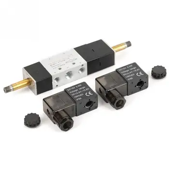 

DC 12V BSP 14 Normally 3 Position 5 Way Pneumatic Solenoid Valve 0.15-0.8MPa 4V230-08P