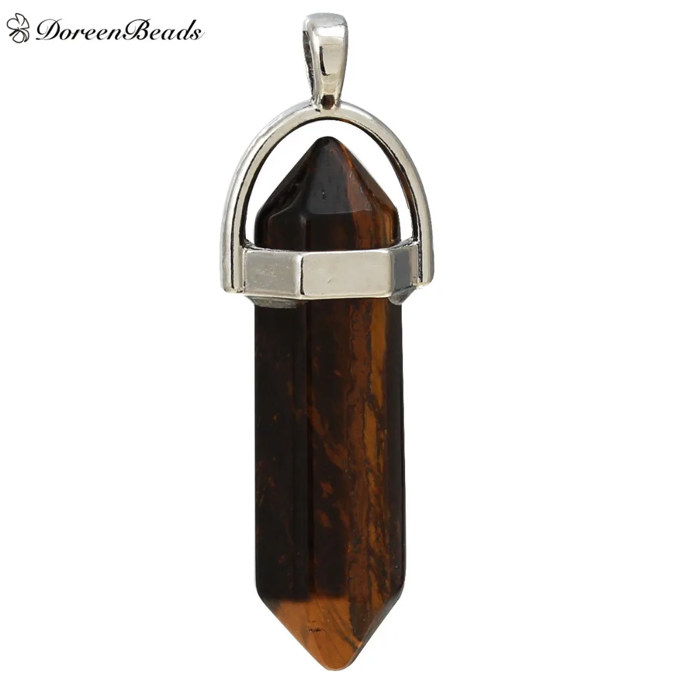DoreenBeads Created Tiger's Eyes Chakra Pendants Pencil dull silver color Brown 4.1cm x1.4cm(1 5/8" x 4/8")- 3.7cm x1.3cm,1 PC
DoreenBeads Created Tiger's Eyes Chakra Pendants Pencil dull silver color Brown 4.1cm x1.4cm(1 5/8" x 4/8")- 3.7cm x1.3cm,1 PC