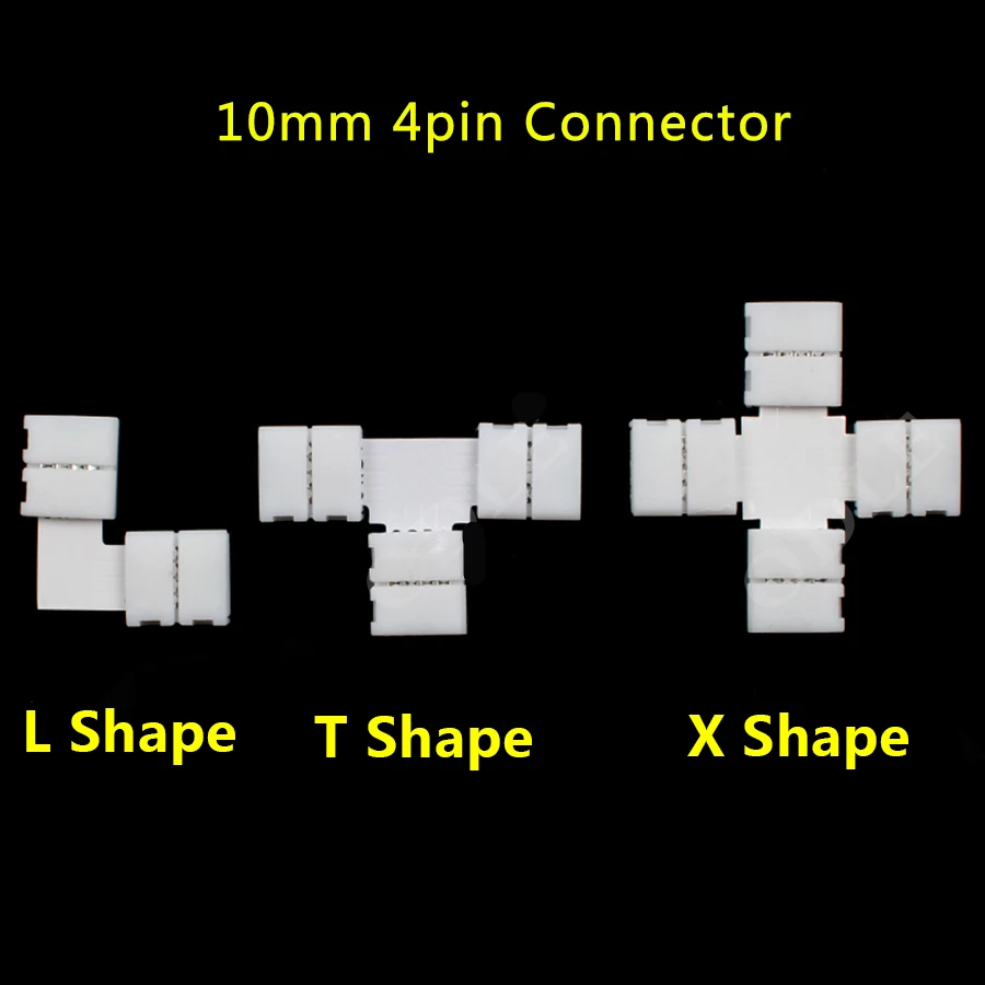 Горячая продажа 5 шт./компл. L форма PCB 4Pin RGB светодиодные разъемы для 12 В 5050 10 мм