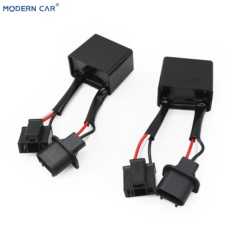 MODERN CAR 2pcs H4 H7 H11 H13 CANBUS Decoder For Car Anti-Flicker Wiring Harness Adapters LED Headlight Jeep Wrangler JK | Автомобили и